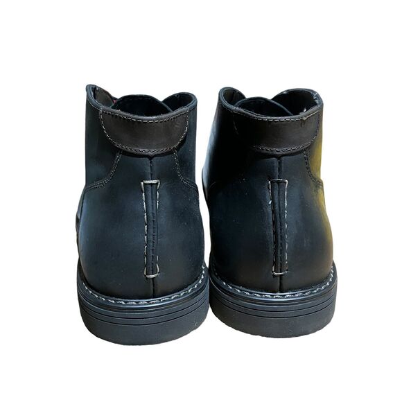 Nunn Bush Men’s 13 Black Leather Lancaster Plain Toe Chukka Boots Lace Up - Picture 9 of 11